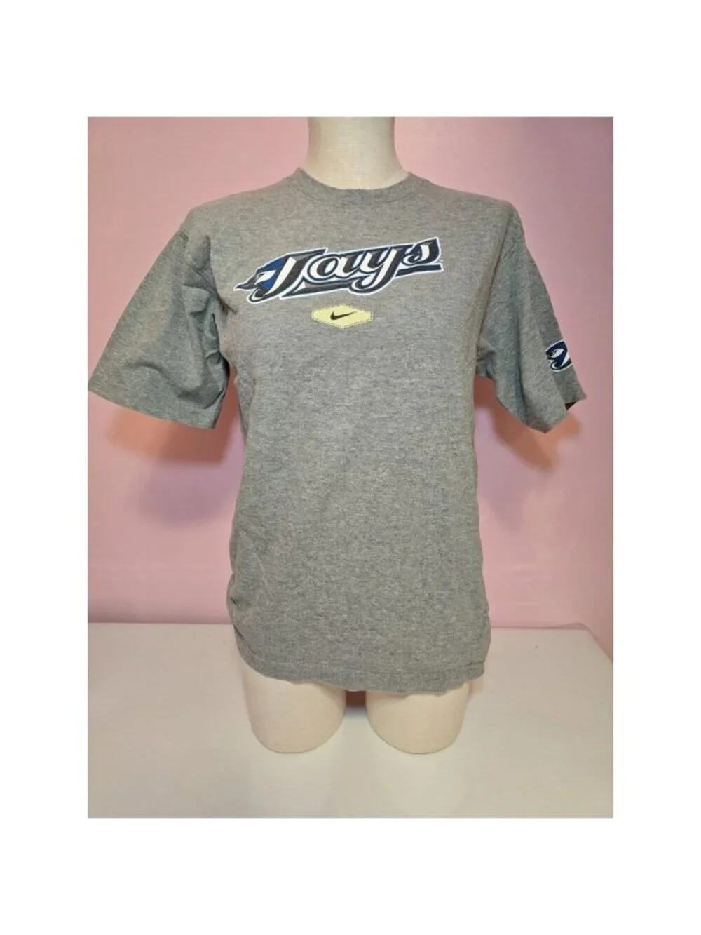 Vintage Nike Blue Jays Old School Logo T Shirt Size Large Women's